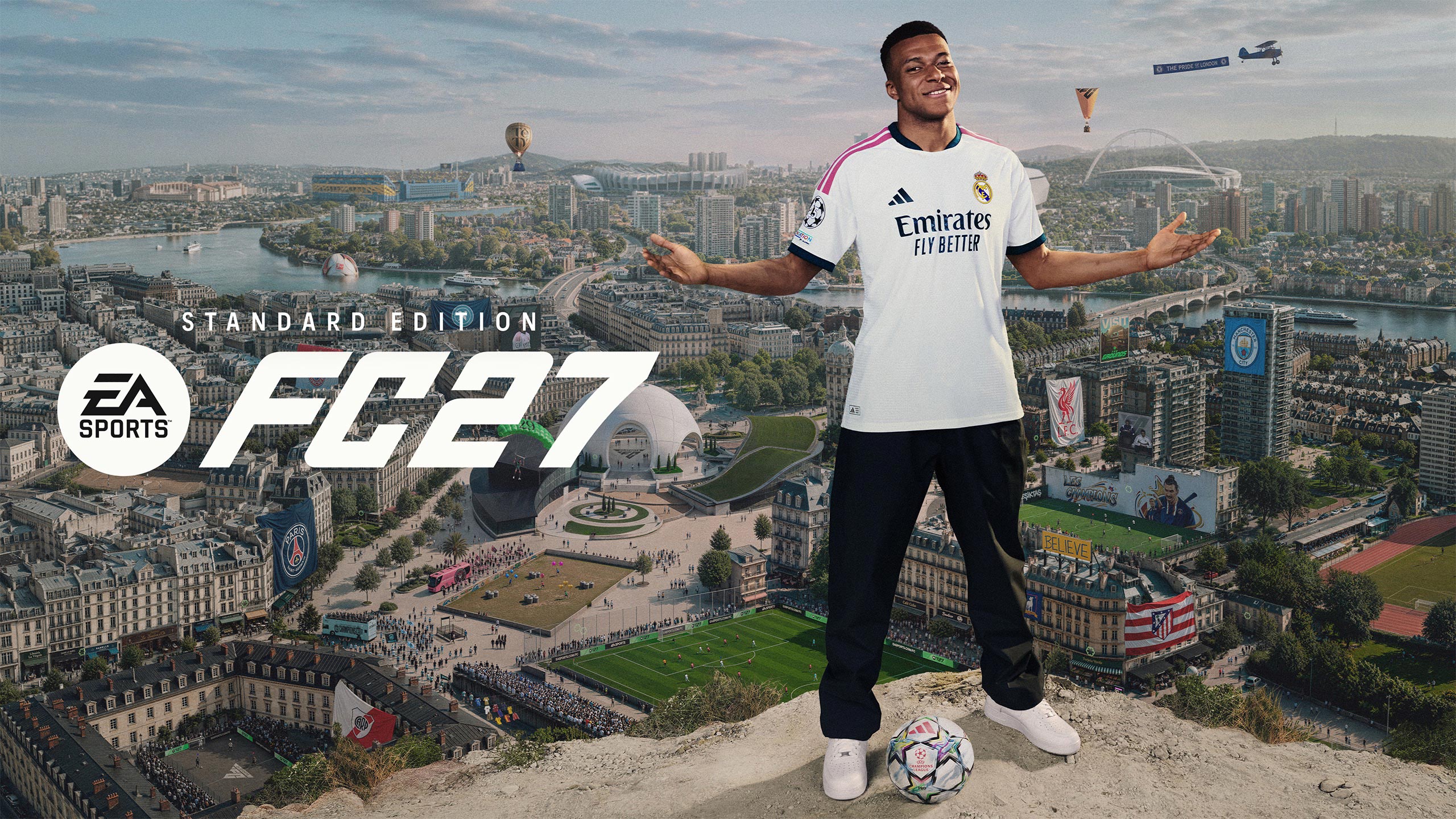 Portada de EA Sports FC 27 con Kylian Mbappé